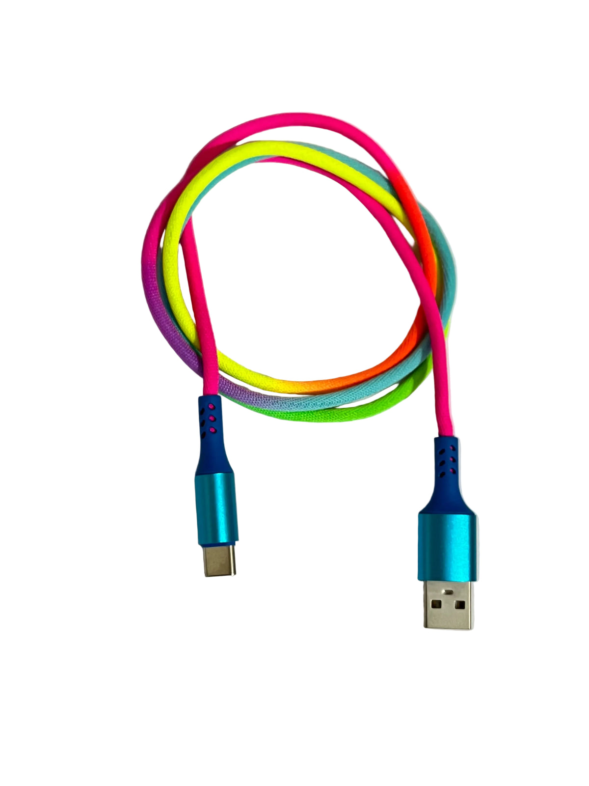Rainbow Braided Charging Cable | USB-A to Micro USB | Fast Charge & Data Sync